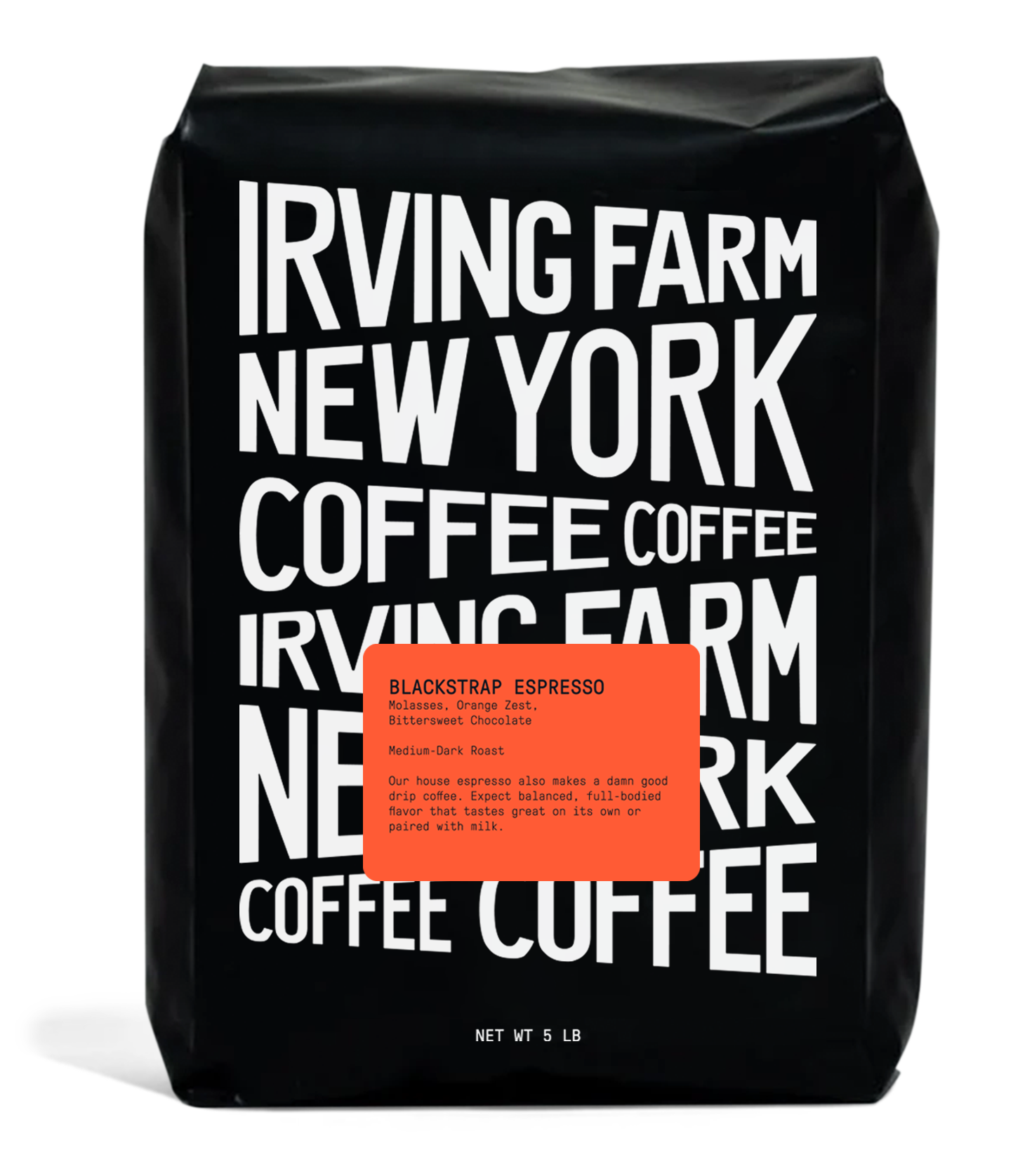 Bulk | Blackstrap Espresso, 5lb bulk bag, Irving Farm Coffee New York