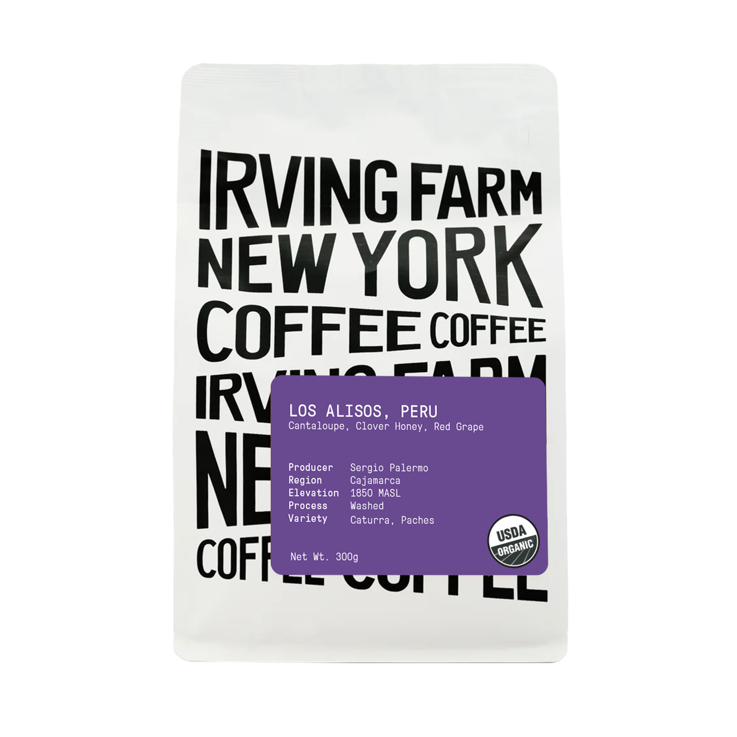 Los Alisos, Peru | Organic, 12oz coffee bag, Irving Farm Coffee New York