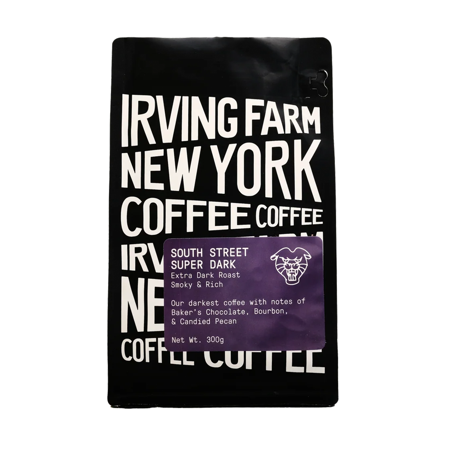 South Street Super Dark, 12oz coffee bag, Irving Farm Coffee New York